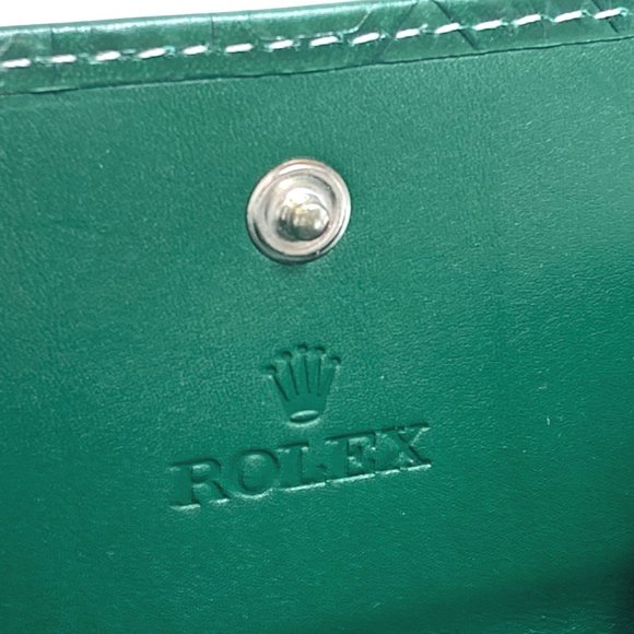 Rolex 4158470 Novelty Not for sale Coin Compartment coin purse Green - Picture 9 of 10